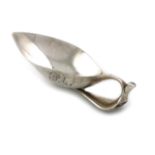 A George III silver caddy spoon, probably by James Wintle, London circa 1815, leaf shaped bowl, twig