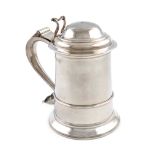 A George III provincial silver tankard, by John Langlands, Newcastle 1773, tapering circular form,