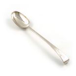 A George III Irish silver 'Hook-end' basting spoon, by Christopher Haines, Dublin 1770, oval bowl,