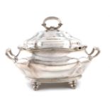 A late-Victorian silver two-handled tureen and cover, by Charles Stuart Harris, London 1899, oval