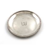 A George III Scottish provincial silver wine funnel stand, maker's mark IP, struck (and mistruck)