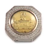 An early 19th century Russian silver snuff box, Moscow 1816, possibly by Jonas Berstron, octagonal