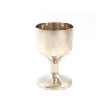 By Robert Welch, a modern silver goblet, Birmingham 1969, plain circular bowl, on a raised