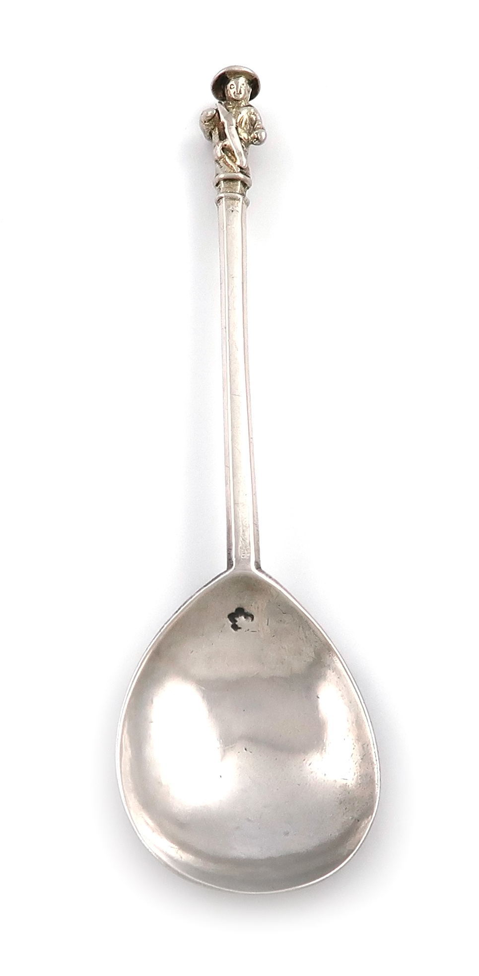 A Charles I provincial silver Apostle spoon, possibly St. James the Less, marked four-times with