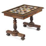 λ A GEORGE IV ROSEWOOD AND MARBLE OCCASIONAL TABLE IN THE MANNER OF GILLOWS, C.1820-25 the