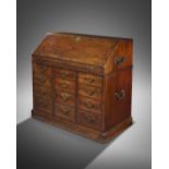 A RARE LATE GEORGE II MAHOGANY BUREAU IN THE MANNER OF THOMAS CHIPPENDALE, C.1760 in two sections,