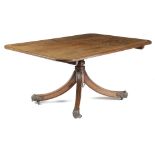 A REGENCY MAHOGANY BREAKFAST TABLE C.1805-10 the rectangular crossbanded flame figured mahogany