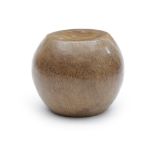 AN UNUSUAL PALMWOOD STOOL of barrel shape 40cm high, 45cm diameter