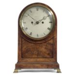 AN EARLY 19TH CENTURY MAHOGANY BRACKET CLOCK BY HAWLEY, LONDON the brass eight day movement striking