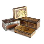 A CADBURY'S GEORGE III STYLE 'SATINWOOD BOX' BISCUIT TIN C.1925 in the form of a George III box, the