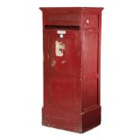 A PAINTED PINE LETTERBOX EARLY 20TH CENTURY inscribed 'Letters', above a single slot, with a