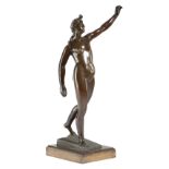 A BRONZE FIGURE OF DIANA THE HUNTRESS AFTER JEAN-ANTOINE HOUDON (FRENCH 1741-1828), 19TH CENTURY