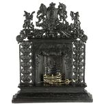 A VICTORIAN CAST IRON MINIATURE FIREPLACE MID-19TH CENTURY possibly a travelling salesman's