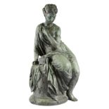 A PATINATED BRONZE FIGURE OF PANDORA AFTER JEAN JULES SALMSON (FRENCH 1823-1902) the classical