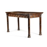 A LATE REGENCY OAK GOTHIC REVIVAL SIDE TABLE IN THE MANNER OF GEORGE SMITH, C.1820 the rectangular