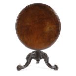 A VICTORIAN WALNUT MINIATURE BREAKFAST TABLE C.1860-70 possibly an apprentice piece, the circular