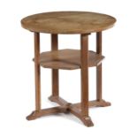 A LIMED OAK OCCASIONAL TABLE IN ARTS AND CRAFTS STYLE BY HEAL'S, EARLY 20TH CENTURY the circular top