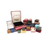 A collection of assorted jewellery boxes by Cartier, Bulgari, Boucheron, Van Cleef & Arpels and