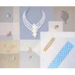 A large collection of gouache jewellery drawings