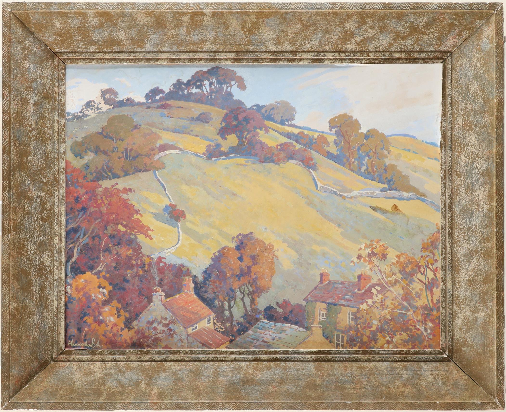 Fred Hammersley Ball (1879-1939) Near Ashover, Derbyshire Signed HammersleyBall (lower left) Oil - Image 2 of 3