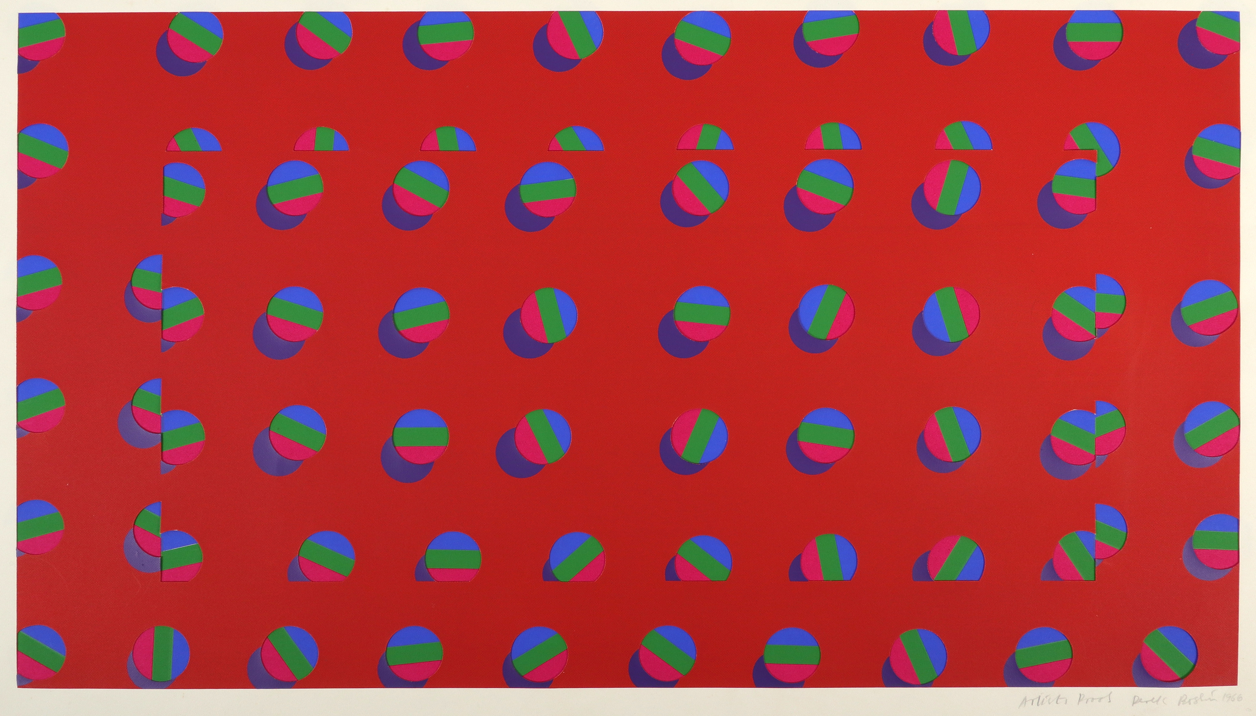 ‡Derek Boshier (b.1937) Output Signed dated and inscribed Artists Proof Derek Boshier 1966 (to