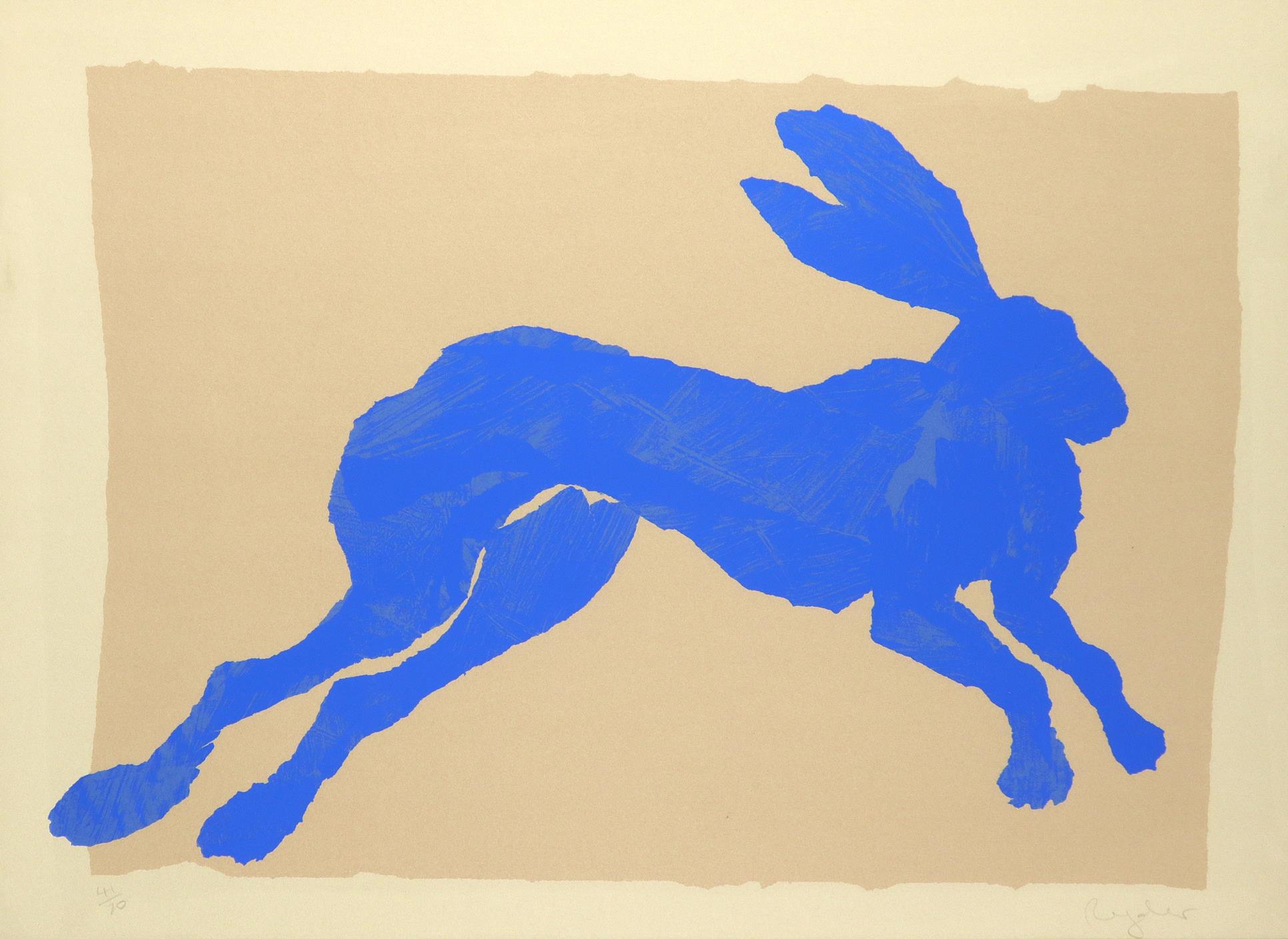 ‡Sophie Ryder (b.1963) Blue hare Signed and numbered 41/70 Ryder (in pencil) Lithograph 54.6 x 74.