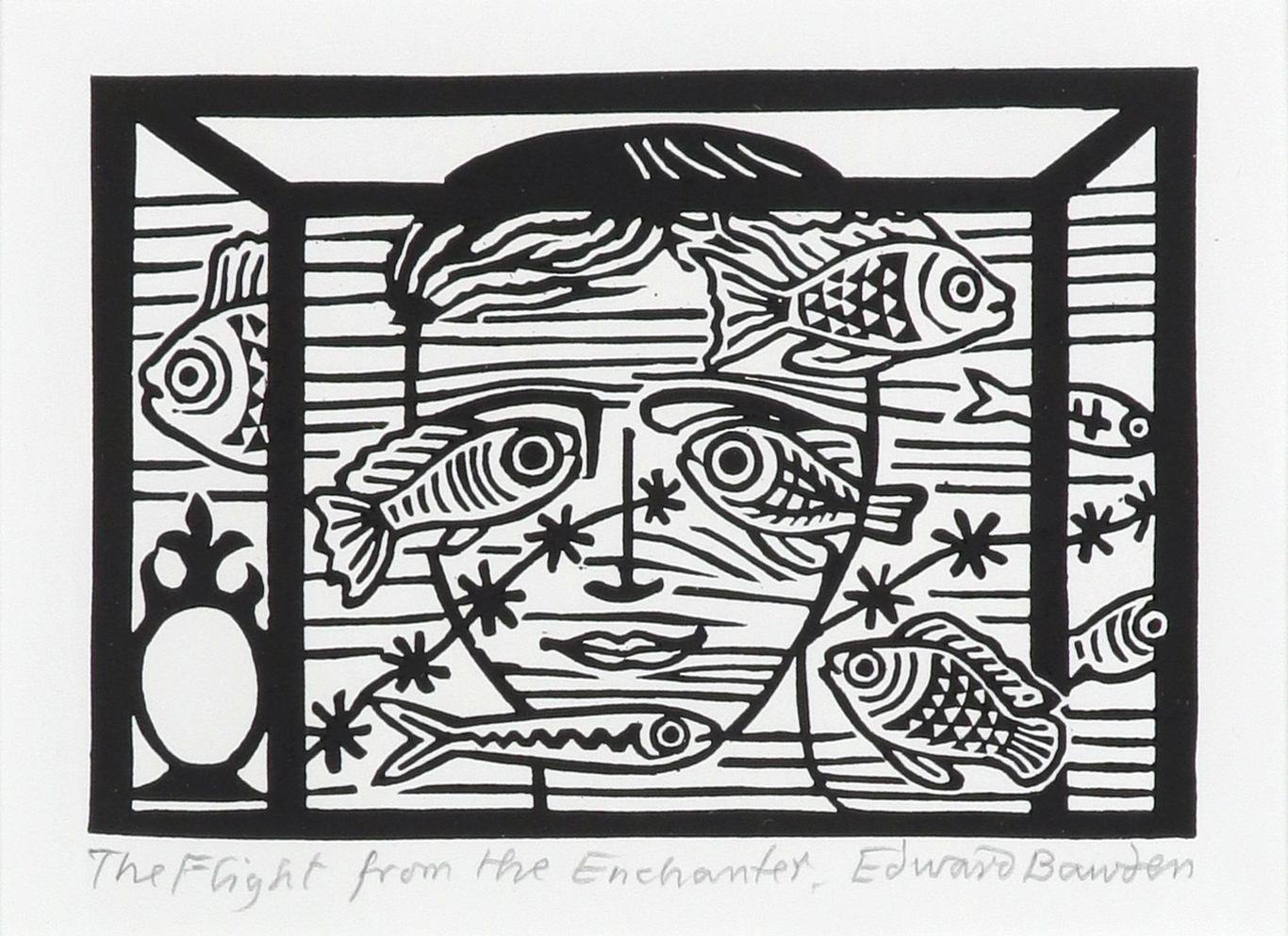 ‡Edward Bawden CBE RA (1903-1989) The Flight from the Enchanter Signed and inscribed The Flight from