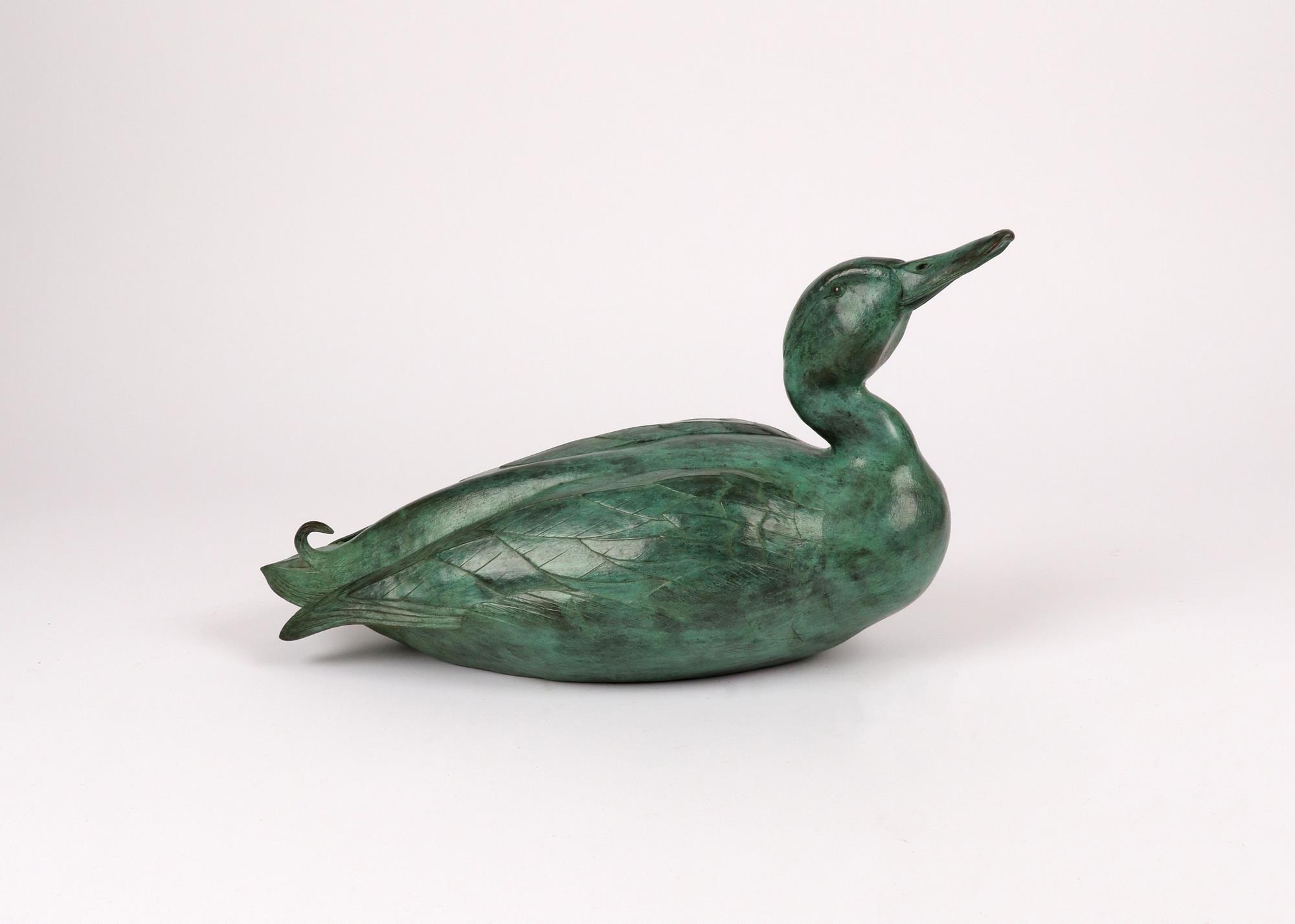 ‡Geoffrey Dashwood (b.1947) Mallard Drake I Signed and numbered Dashwood 7/12 Bronze with green