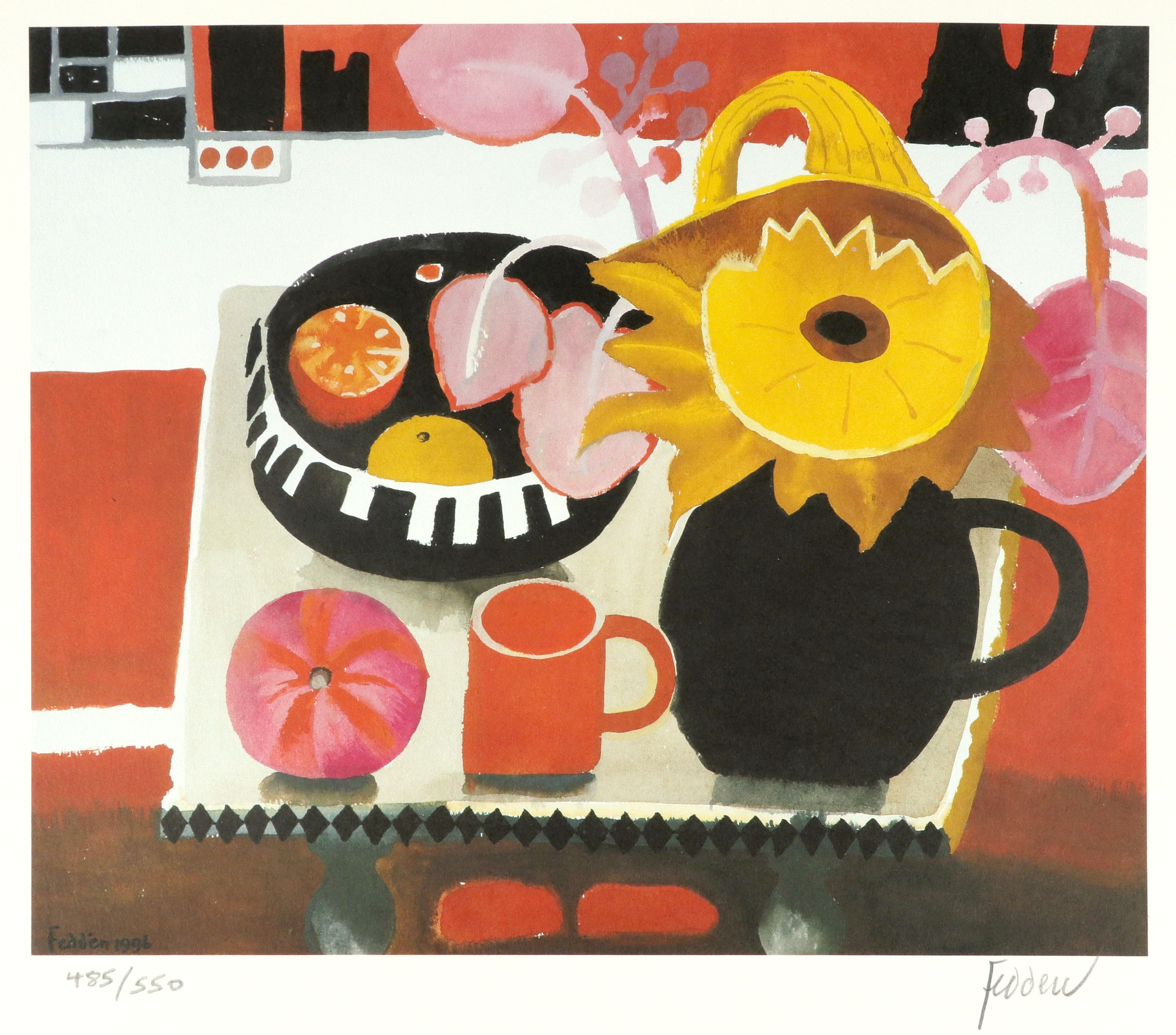 ‡Mary Fedden OBE, RA, RWA (195-2012) The Orange Mug Signed and numbered 485/500 Fedden (in pencil to