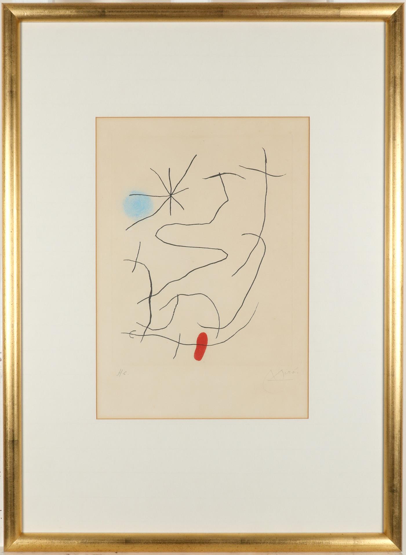 ‡Joan Miró (Spanish 1893-1983) Sonatine II (Dupin 419) Signed and inscribed H.C. Miró. in pencil - Image 2 of 3