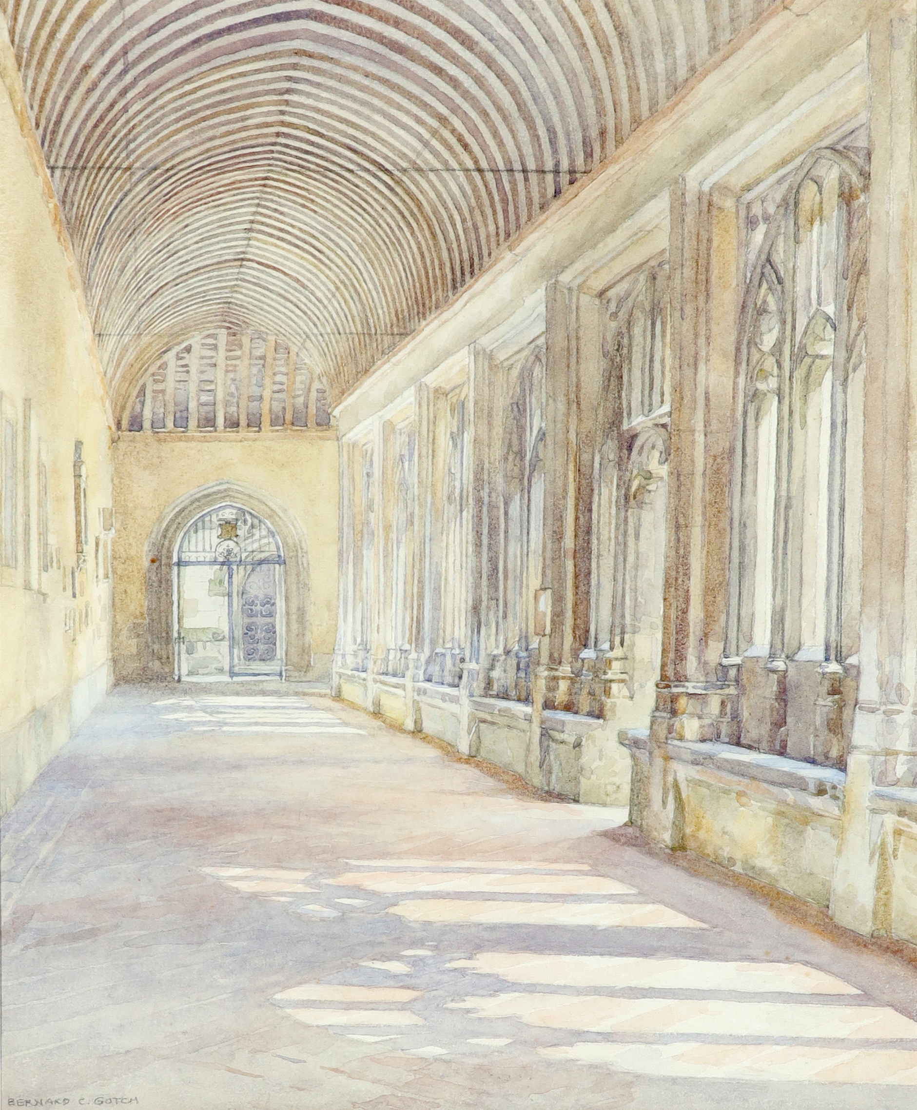 ‡Bernard Cecil Gotch (1876-1963) Old Cloister, Winchester College; School, Winchester College Two,