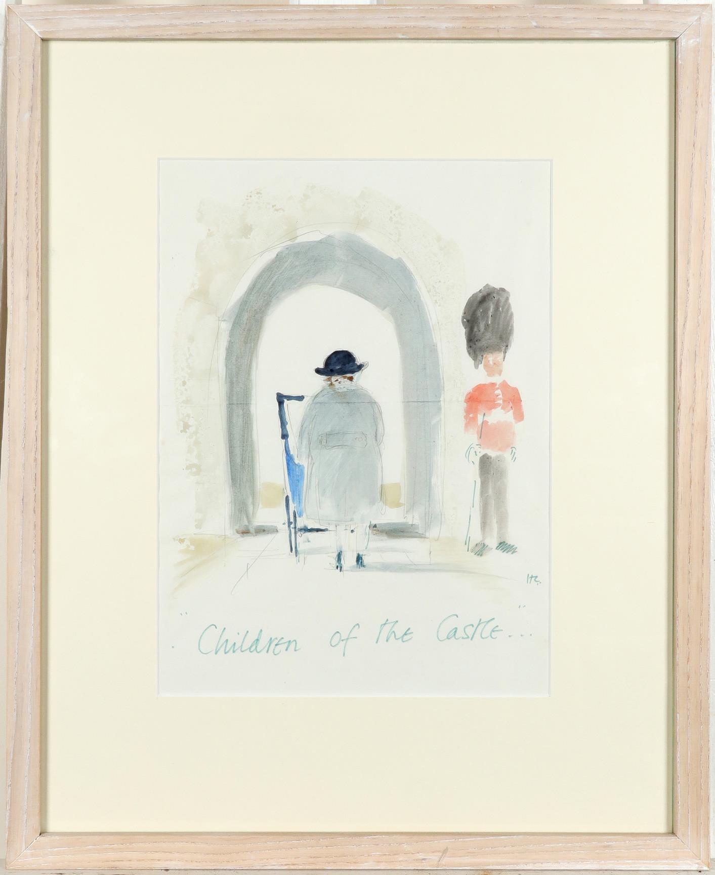 ‡Sir Hugh Casson CH, KKCVO, PRA, RDI (1910-1999) Children of the Castle Signed with initials and - Image 2 of 3