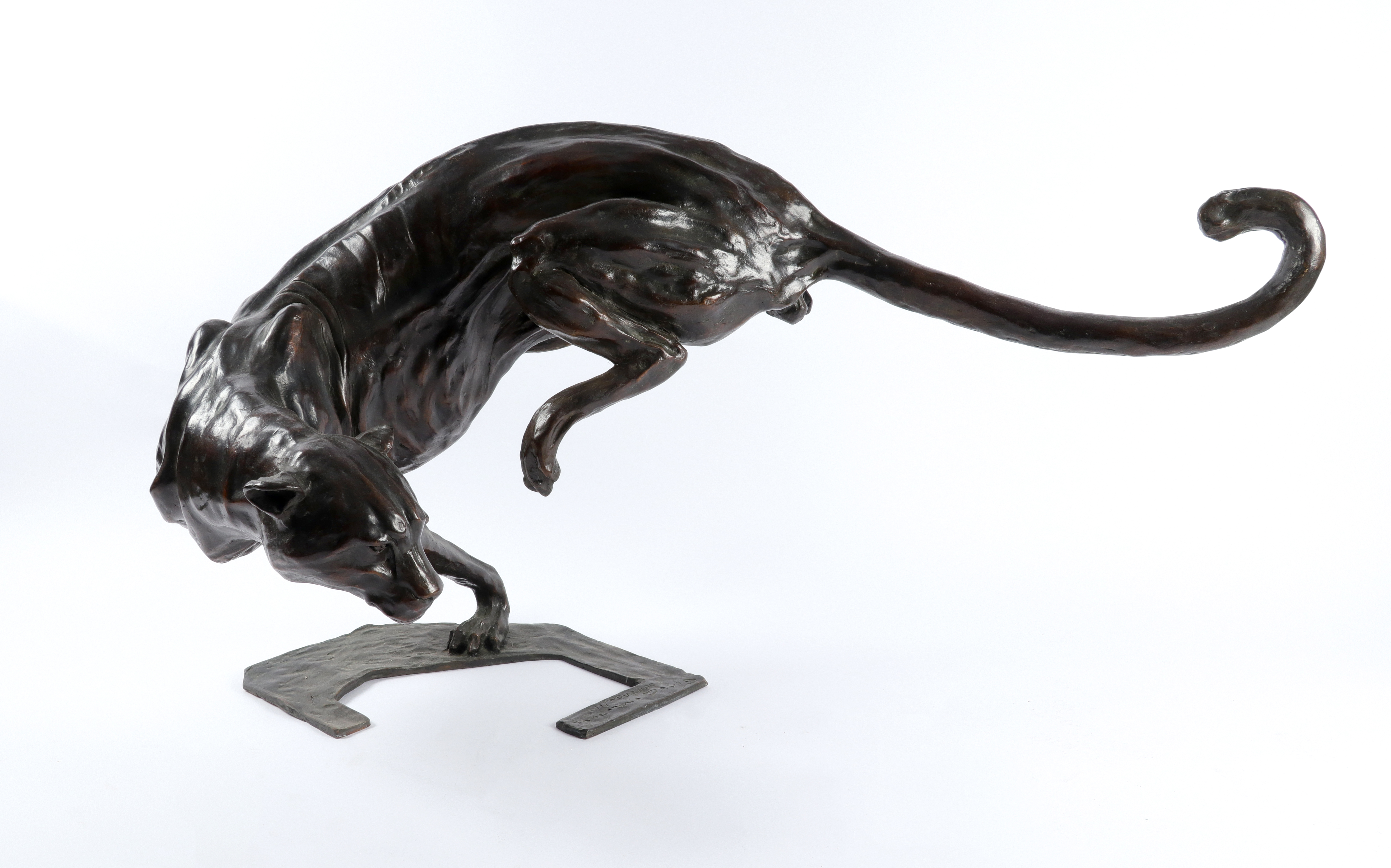 ‡José Maria David (French 1944-2015) Cheetah Signed, numbered and dated 14 NOV 2000/Jose Maria