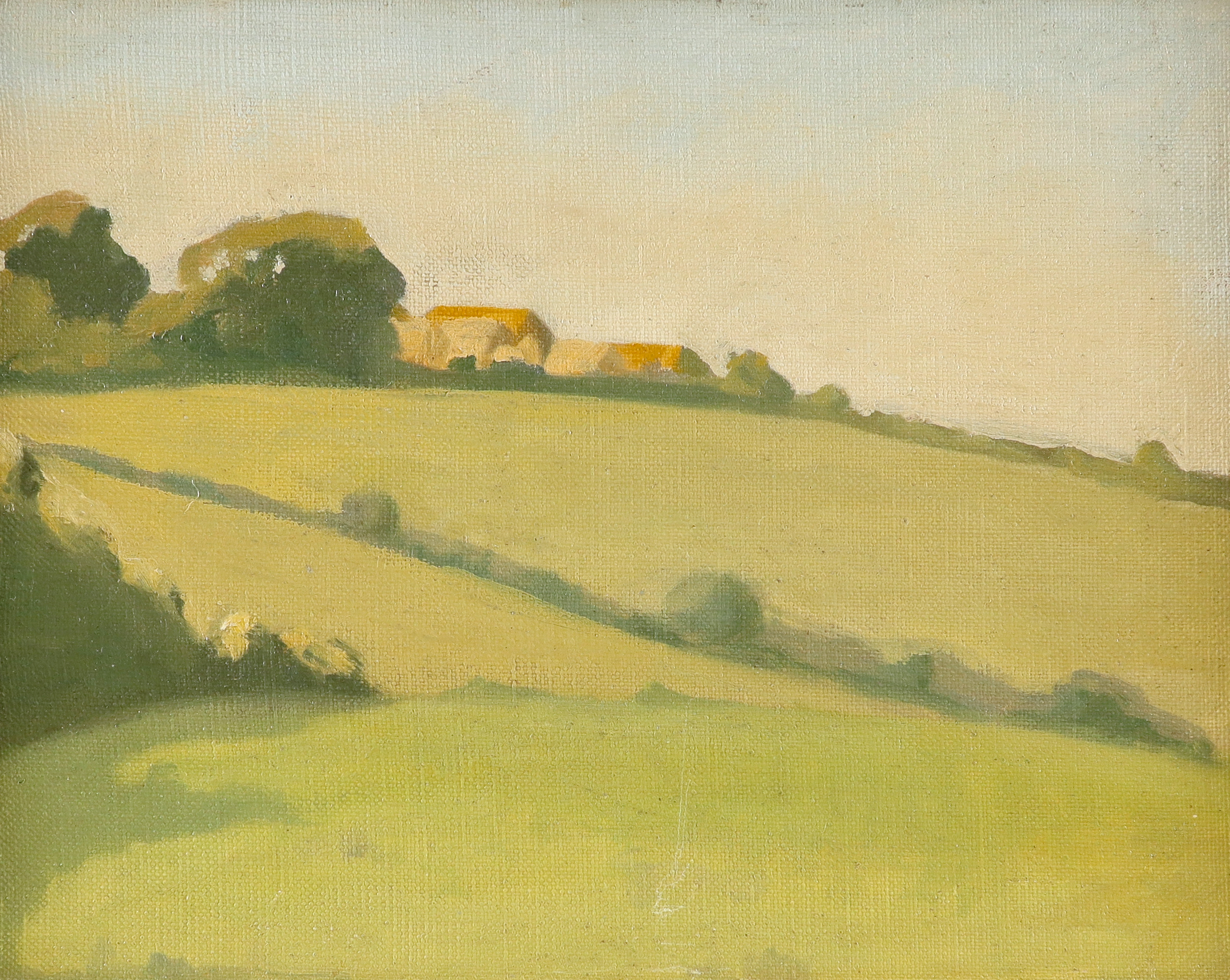 ‡James Durden (1878-1964) Evening sunlight Oil on canvasboard 24.2 x 34.2cm Provenance: The
