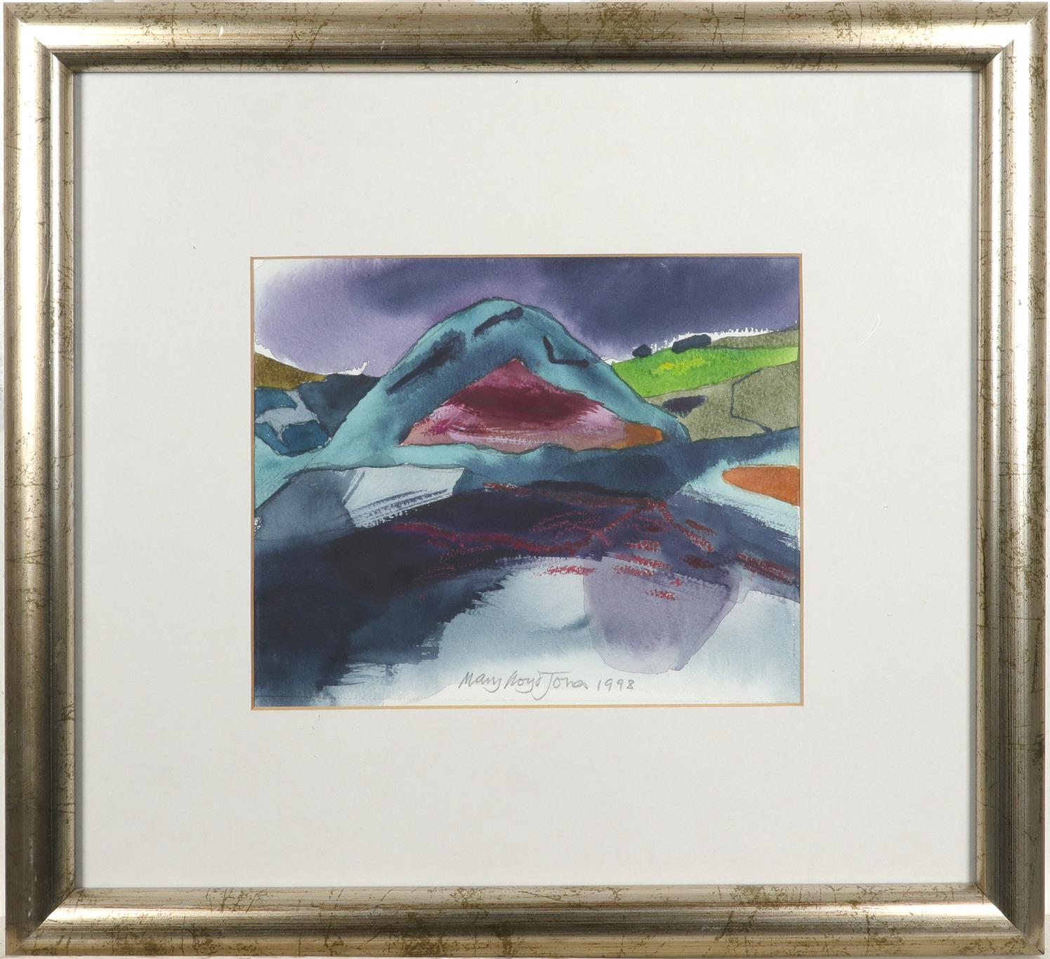 ‡Mary Lloyd Jones RCA, FLSW (Welsh b.1934) Cwm Rheidol Signed and dated Mary Lloyd Jones 1998 (lower - Image 2 of 3