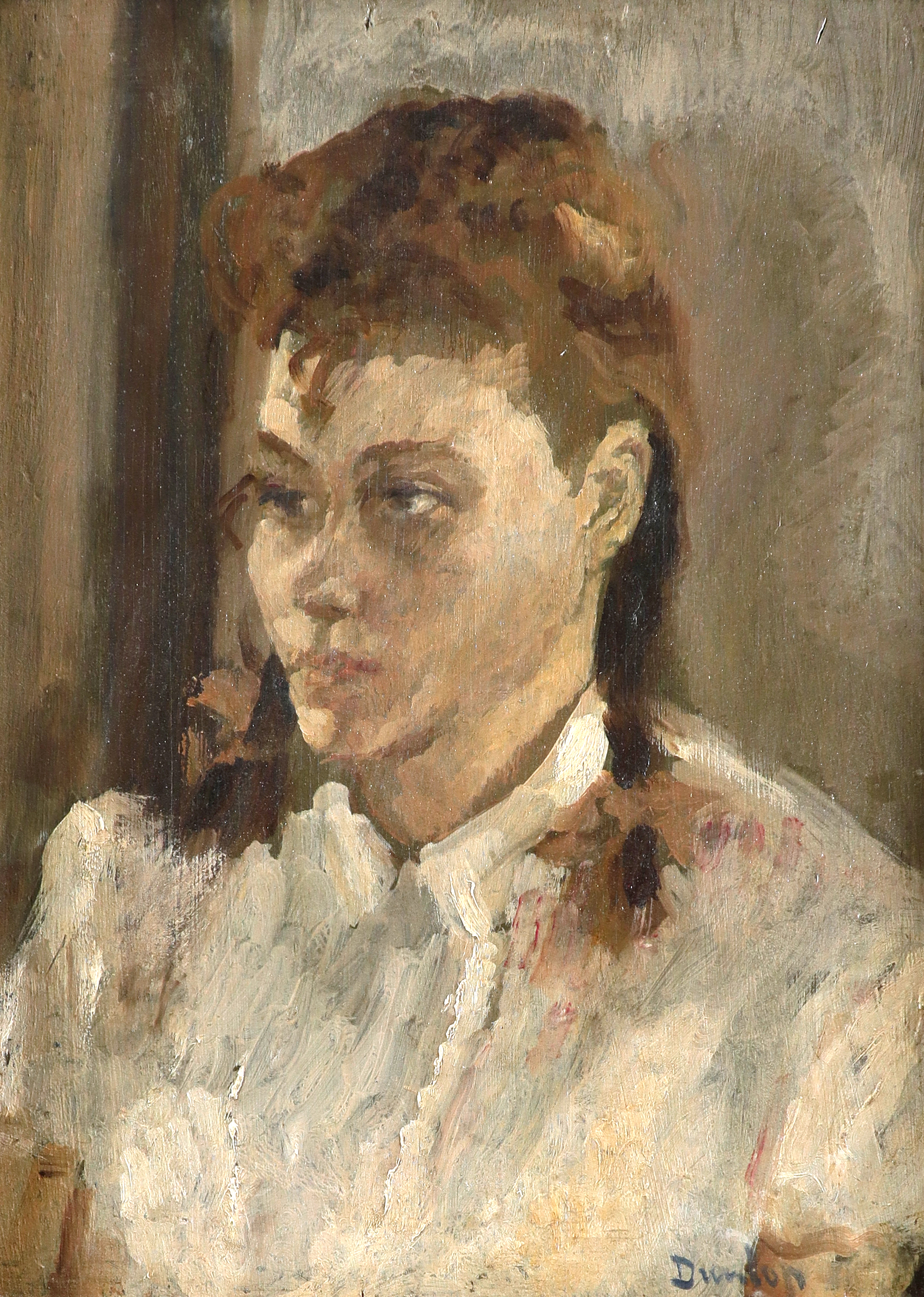 ‡Ronald Ossory Dunlop RA (1894-1973) Margaret Signed Dunlop (lower right) Oil on board 45.6 x 34cm