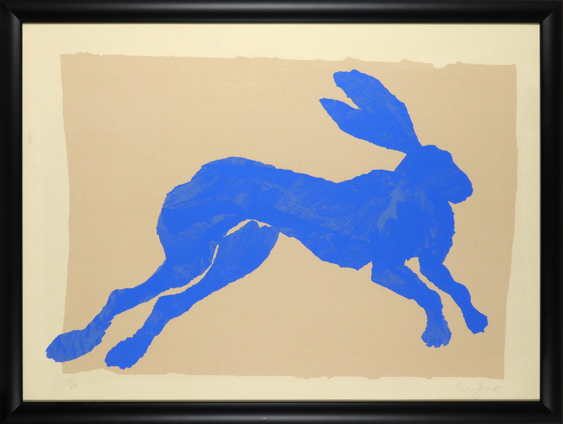 ‡Sophie Ryder (b.1963) Blue hare Signed and numbered 41/70 Ryder (in pencil) Lithograph 54.6 x 74. - Image 2 of 3