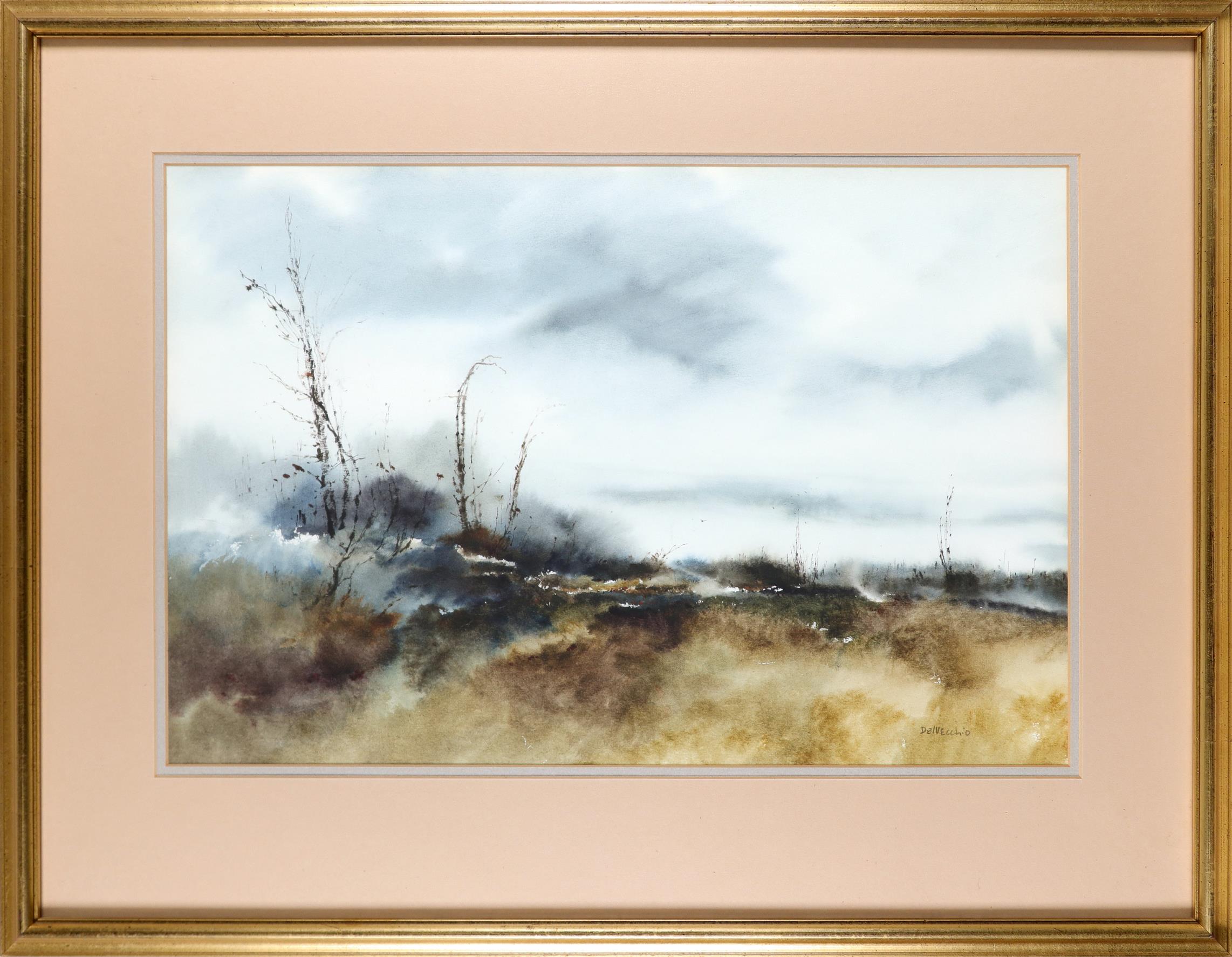 Phyllis Del Vecchio (American Contemporary) Landscape shrouded in mist Signed DelVecchio (lower - Image 2 of 3