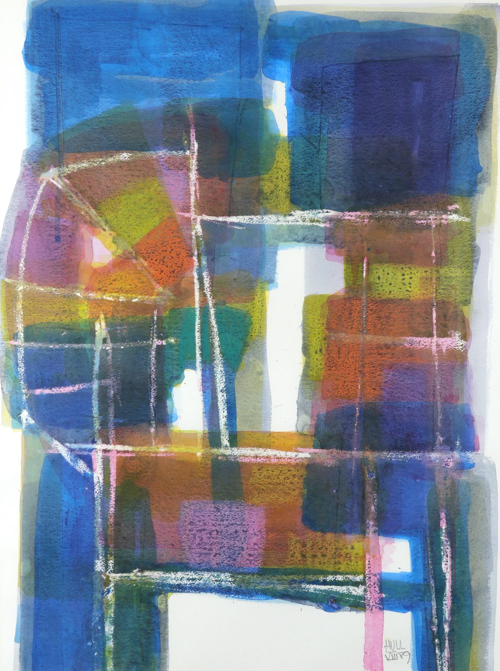 ‡James Hull (1921-1990) Abstract Signed and dated HUL/VIII89 (lower right) Watercolour 67.8 x 50.