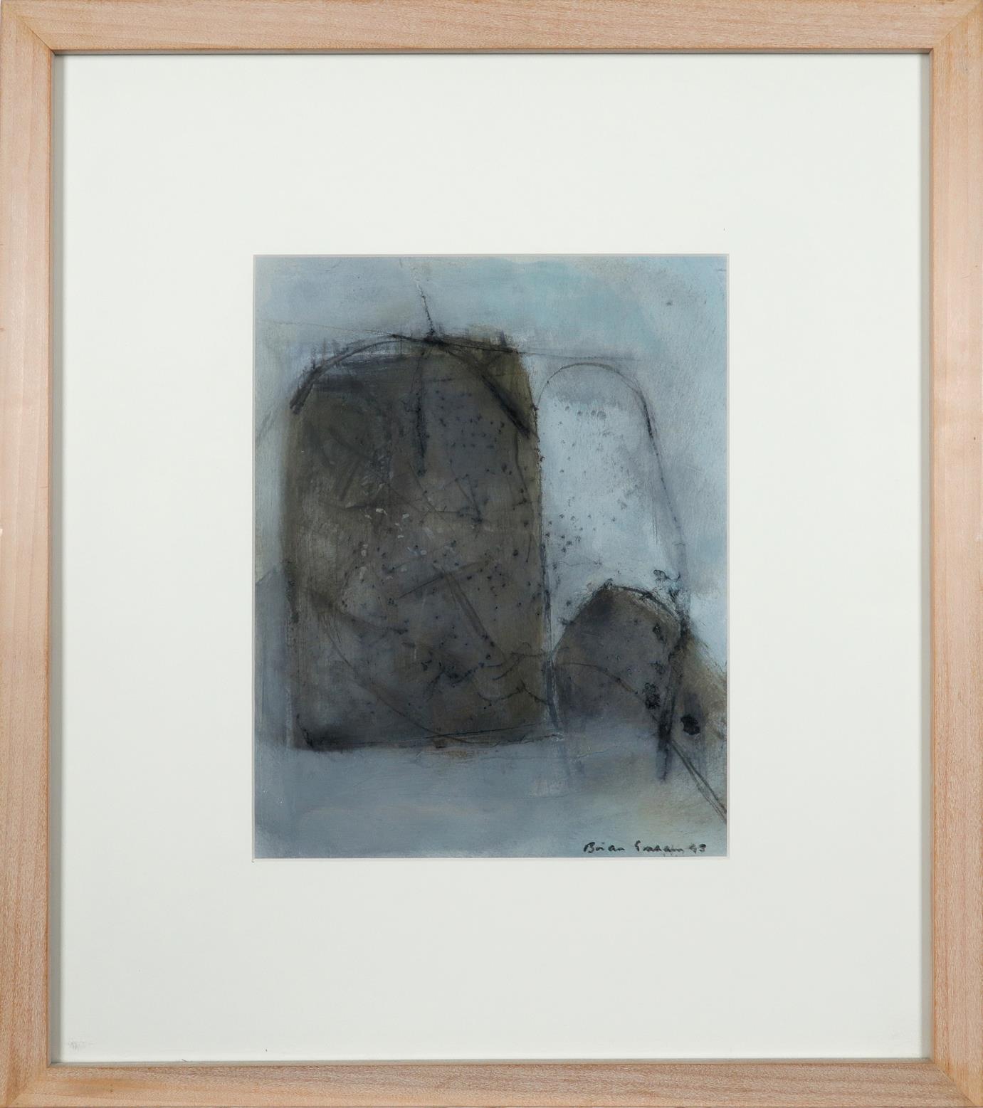‡Brian Graham (b.1945) Brown monolith Signed and dated 'Brian Graham '93 (lower right) Acrylic on - Image 2 of 3