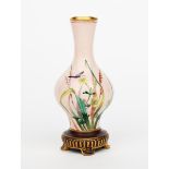 A Minton cloisonne porcelain vase probably designed by Dr Christopher Dresser, model no. 1780,