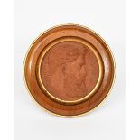 Brightwen Binyon a terracotta roundel portrait, dated 1877, modelled in relief, in wooden frame 22cm