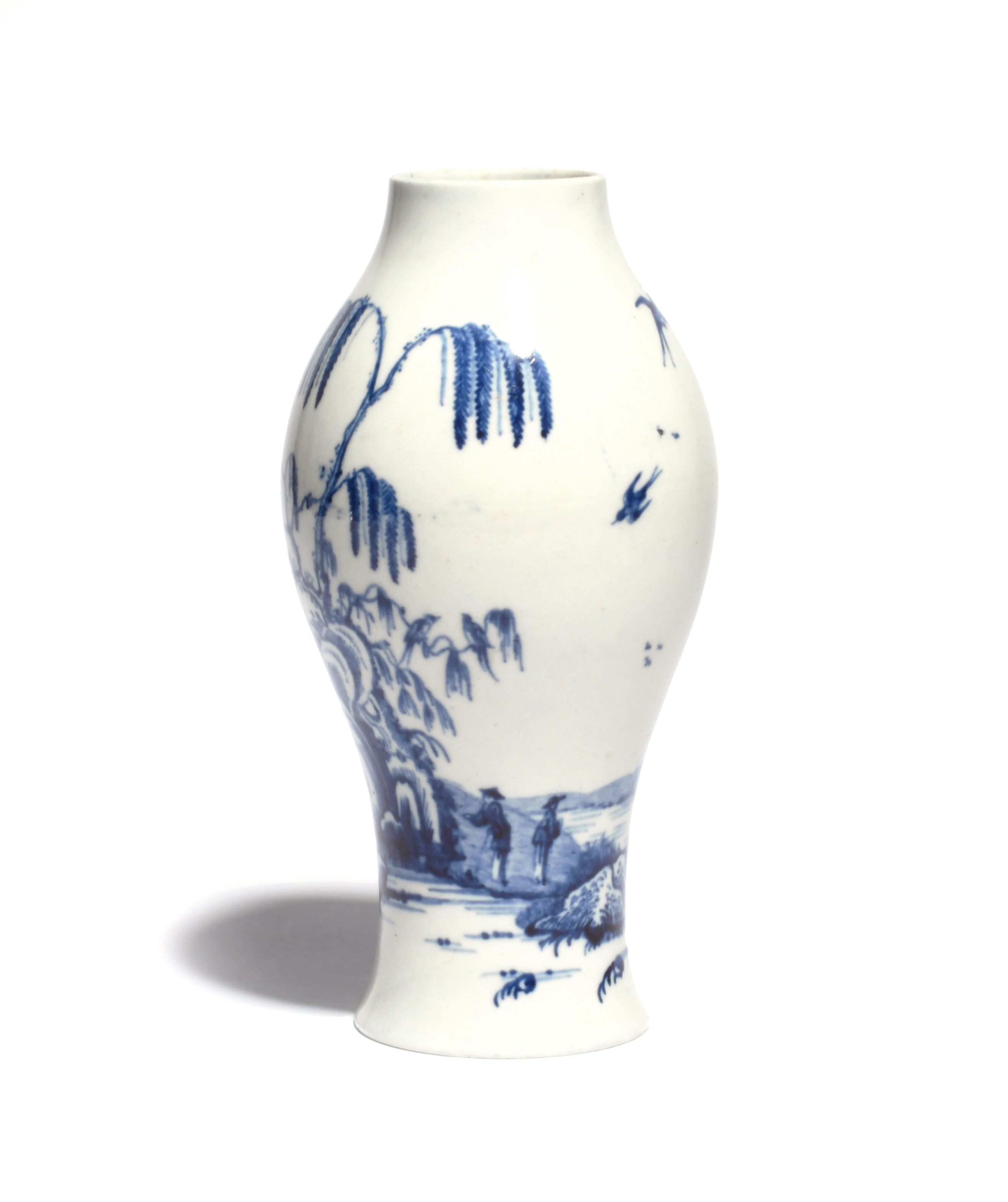 A tall blue and white Liverpool vase c.1765, James Pennington or Richard Chaffers, the baluster body - Image 2 of 3