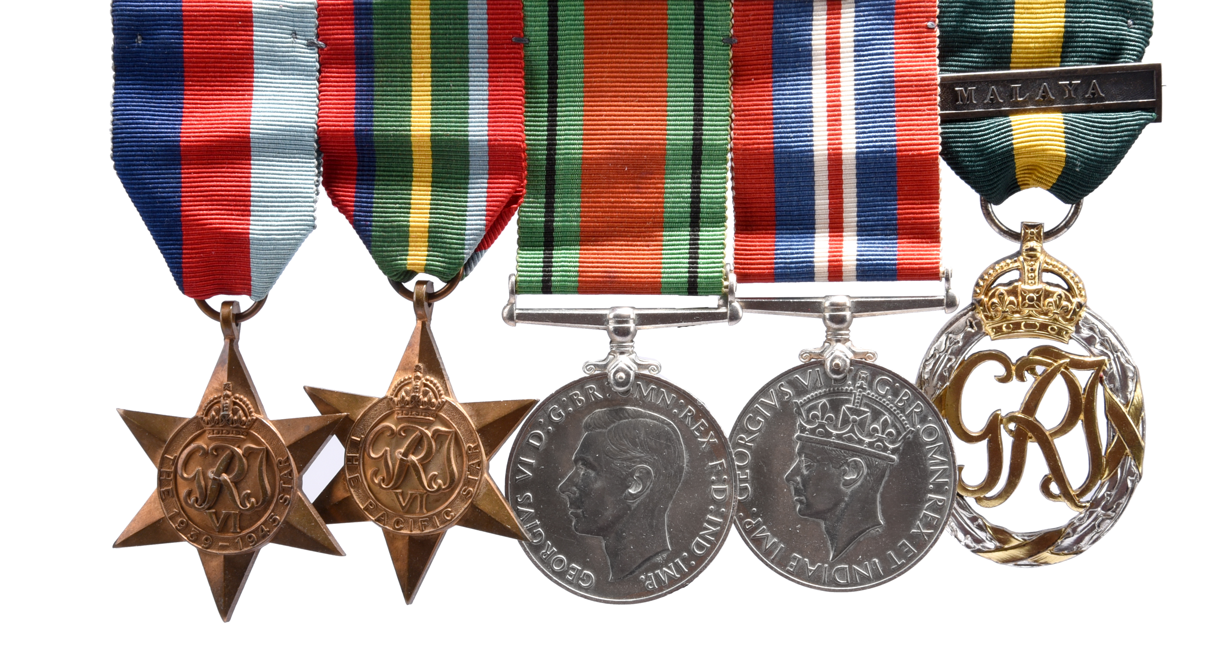 The Second World War Japanese internee group of five medals to Major Donald Honey Grist (OBE),