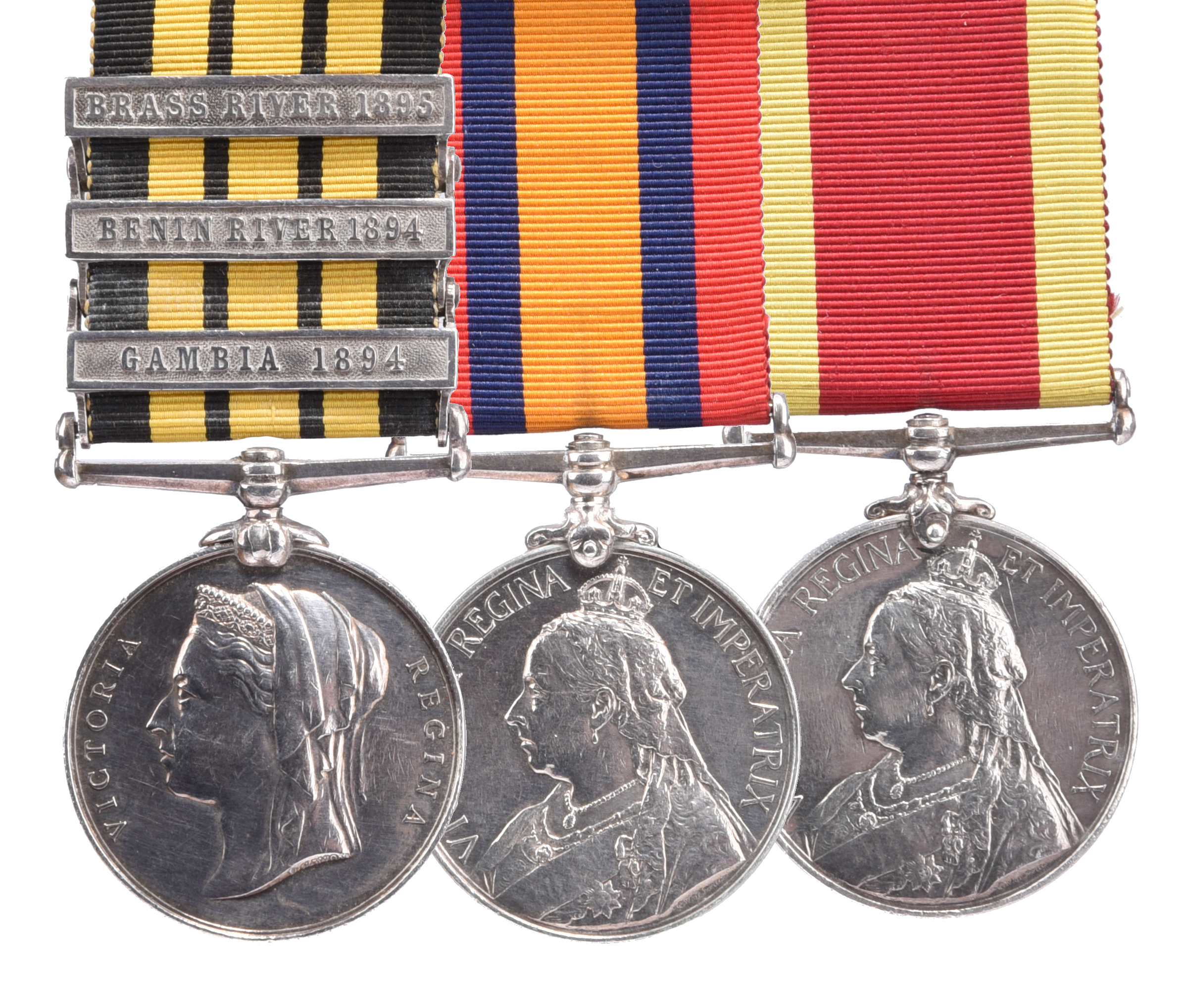 Three medals to Leading Seaman Richard Jones, Royal Navy: East and West Africa 1887-1900, 3