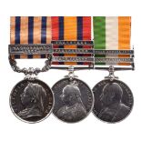 Three medals to Sergeant C. (or G.) Blake, Hampshire Regiment: British South Africa Company Medal,