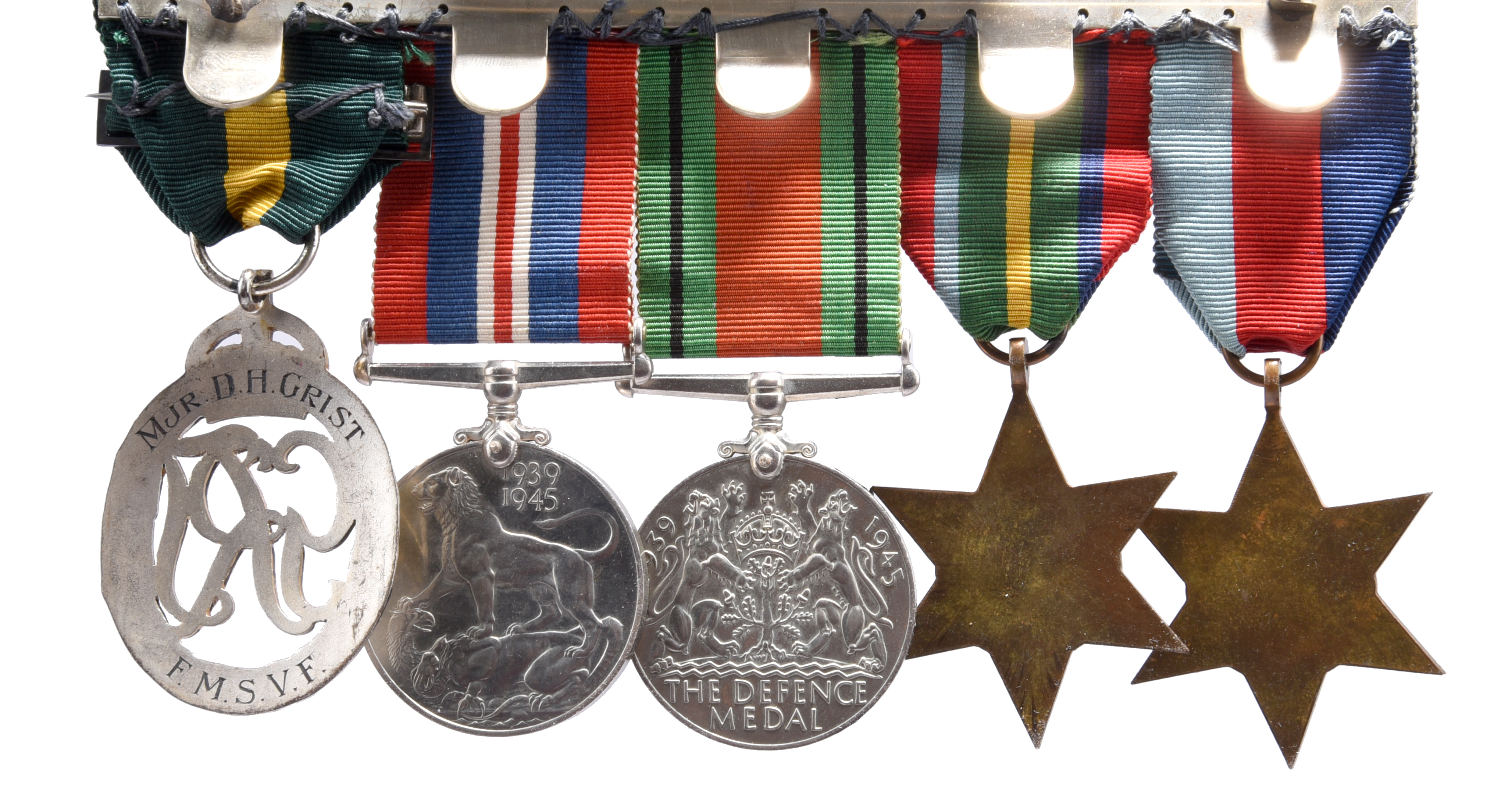 The Second World War Japanese internee group of five medals to Major Donald Honey Grist (OBE), - Image 5 of 5