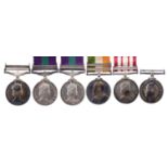 A small collection of campaign medals, comprising: King's South Africa, two dated clasps (3149