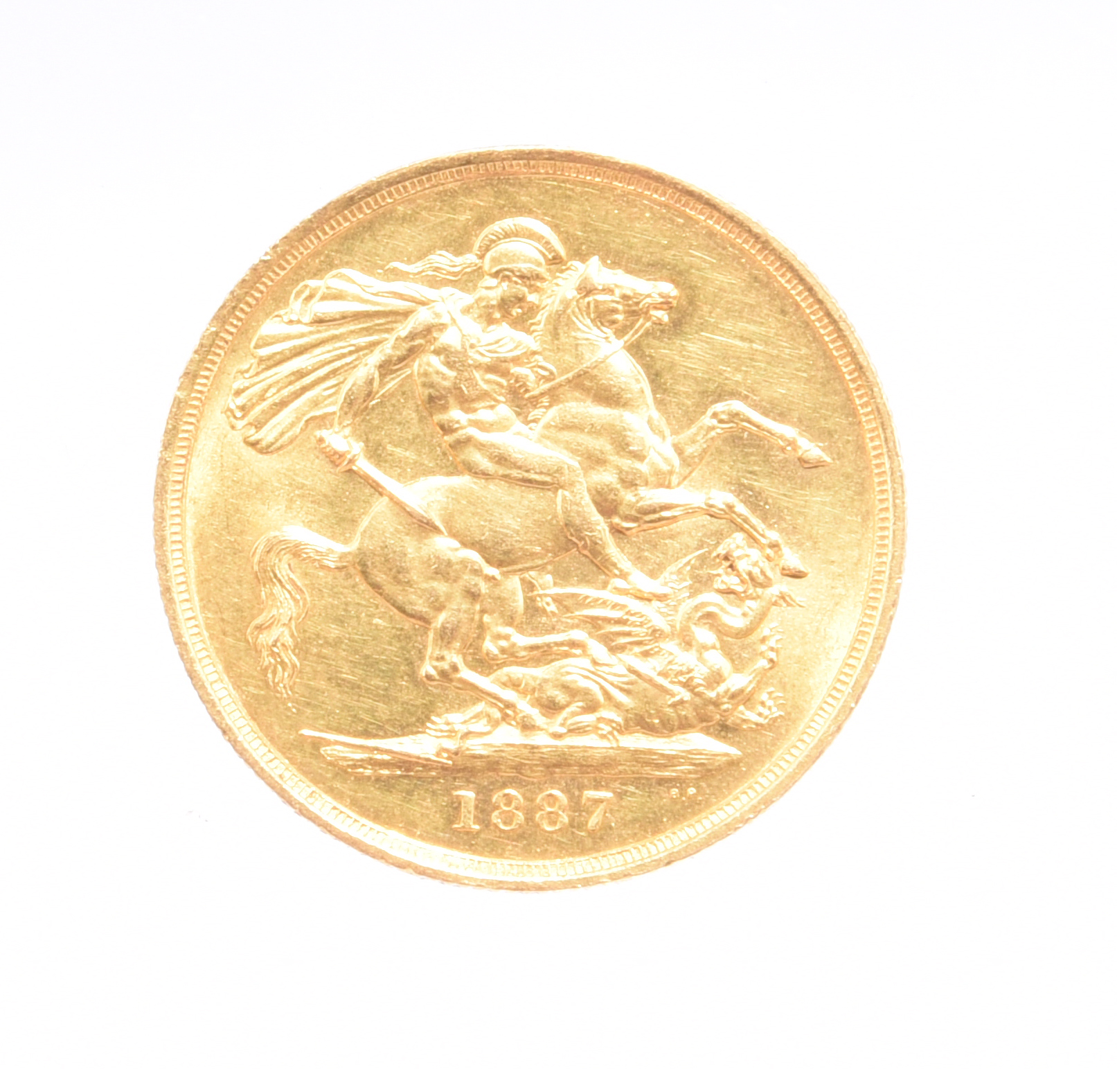 Victoria, gold two pounds, 1887 (S 3865), very minor marks, extremely fine or nearly so. - Image 2 of 2