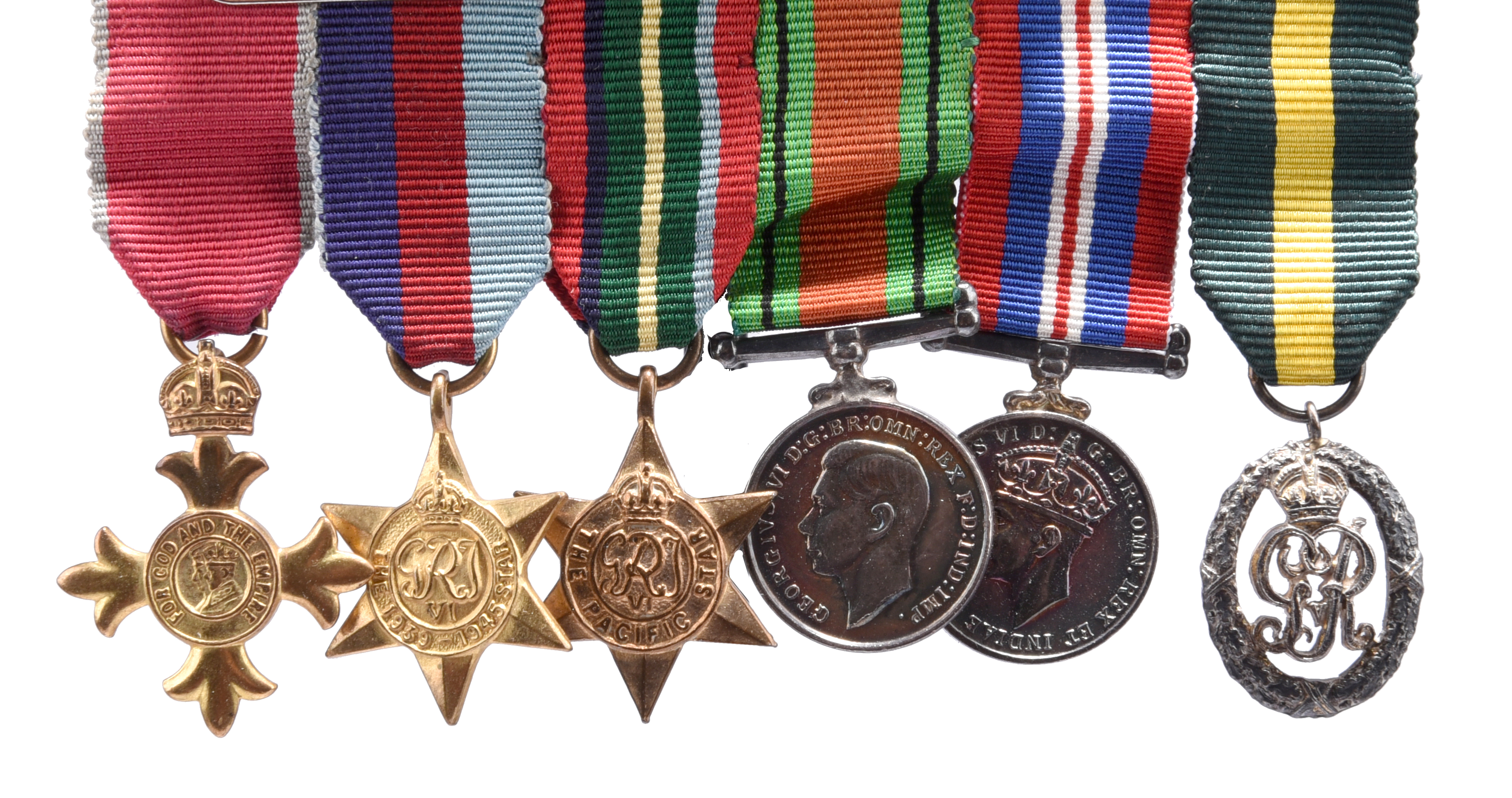 The Second World War Japanese internee group of five medals to Major Donald Honey Grist (OBE), - Image 3 of 5